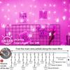 120 LED Butterfly Curtain Fairy Lights USB Plug in,8 Modes 20FT Firefly Twinkle Timer String Lights with Remote, Waterproof Copper Wire for Bedroom Valentine's Day Wedding Party(Pink) view 3