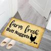 Farm Fresh Butt Nuggets Eggs Door Mat, Chicken Decor,Rustic Farmhouse Funny Welcome Front Door Mat Indoor Outdoor Entrance view 3