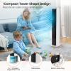 COSTWAY Portable Evaporative Air Cooler for Room, 40-Inch Bladeless Cooling Tower Cooler with Remote Control, 4 Ice Packs, 4 Speeds, 7H Timer, 60 Oscillation, Quiet Swamp Cooler Fan for Home Office view 2