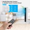 COSTWAY Portable Evaporative Air Cooler for Room, 40-Inch Bladeless Cooling Tower Cooler with Remote Control, 4 Ice Packs, 4 Speeds, 7H Timer, 60 Oscillation, Quiet Swamp Cooler Fan for Home Office view 3