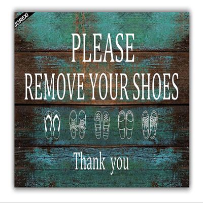 Funny Doormat Please Remove Your Shoes -Take Your Shoes Off Welcome Doormat Vintage Distressed Entrance Mat Non-Slip Floor Mat Rugs