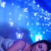 Butterfly Curtain Fairy Lights USB Plug in,8 Modes 120 LED 20FT Firefly Twinkle Timer String Lights with Remote, Waterproof Copper Wire for Bedroom Patio Christmas Wedding Party(Blue) view 2