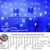 Butterfly Curtain Fairy Lights USB Plug in,8 Modes 120 LED 20FT Firefly Twinkle Timer String Lights with Remote, Waterproof Copper Wire for Bedroom Patio Christmas Wedding Party(Blue) view 4