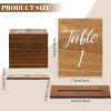 Chunful 20 Pcs Wedding Wooden Table Numbers with Wooden Base Rustic Wedding Centerpieces for Tables Number Sign for Banquet Restaurant Party Decor(Classic Style) view 2