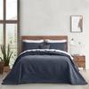 HZ & HY Oversized King Bedspread, Ultrasonic Coverlet Bedding Set, Lightweight Thin Comforter, Reversible, 5 Piece, 100% Microfiber, Navy Blue view 1