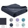 HZ & HY Oversized King Bedspread, Ultrasonic Coverlet Bedding Set, Lightweight Thin Comforter, Reversible, 5 Piece, 100% Microfiber, Navy Blue view 4