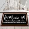 Farmhouse Doormat- Funny Farmhouse-ish Front Door Mat Outdoor- Modern Farmhouse Welcome Mats for Front Door Gift view 2