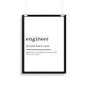 MG Global Engineer Definition Print, Engineer Definition Poster, 20 Colors Option, 11x17 16x24 24x36 Print, Office Art, Funny Definition Gift, Wall Art Decor view 1