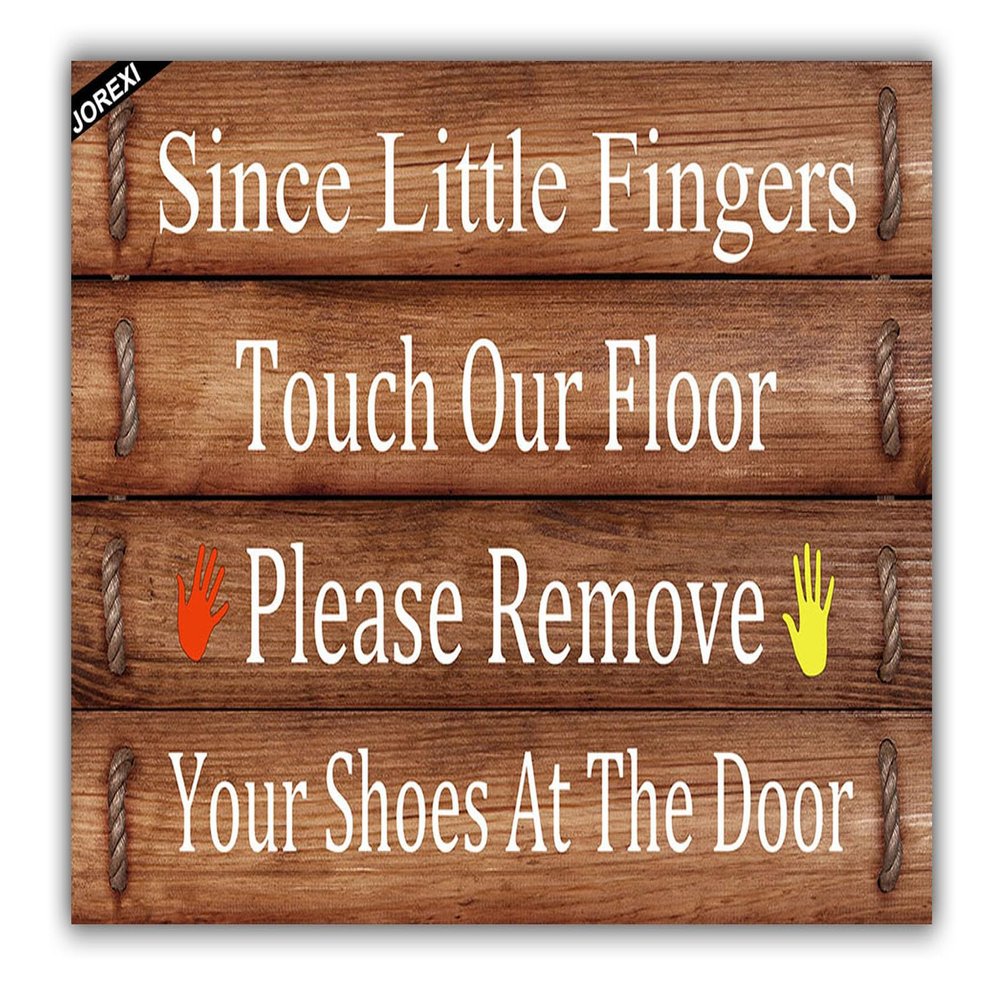 Funny Welcome Mats Please Take Off Your Shoes Mat for Entrance Indoor and Outdoor Personalized Mats Anti-Slip Novelty Gift Mat