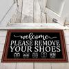 Funny Welcome Mats Please Take Off Your Shoes Mat for Entrance Indoor and Outdoor Farmhouse Rustic Shoes Off Doormat view 2