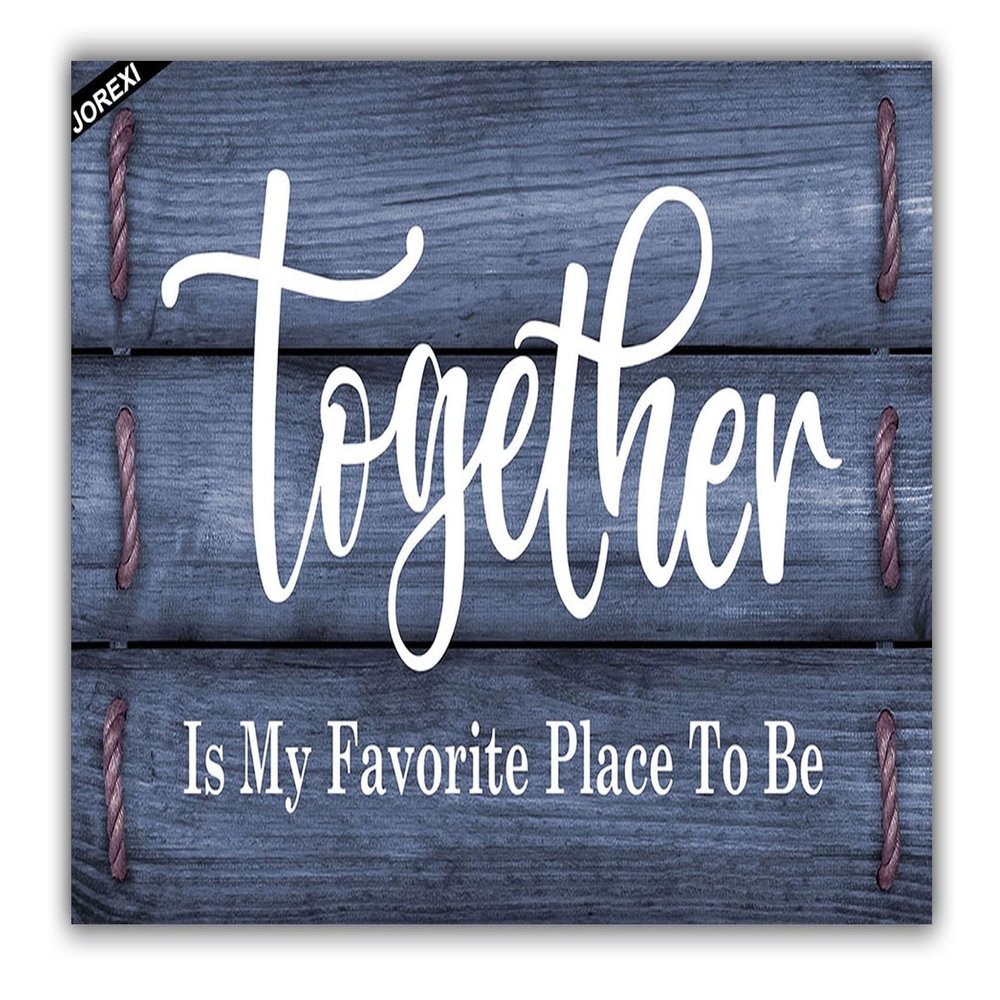 Together Doormat- Welcome Door Mat for Front Entrance Farmhouse Family Door Quote Decorative Doormat