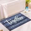 Together Doormat- Welcome Door Mat for Front Entrance Farmhouse Family Door Quote Decorative Doormat view 4
