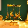 4EVERHOPE Valentine Gift for Women, Rotating Candle Holder, Gold Spining Tealight Candle Holder for Birthday, Wedding, Mother's Day, Party Table Decor (Fantasy Elf) view 1