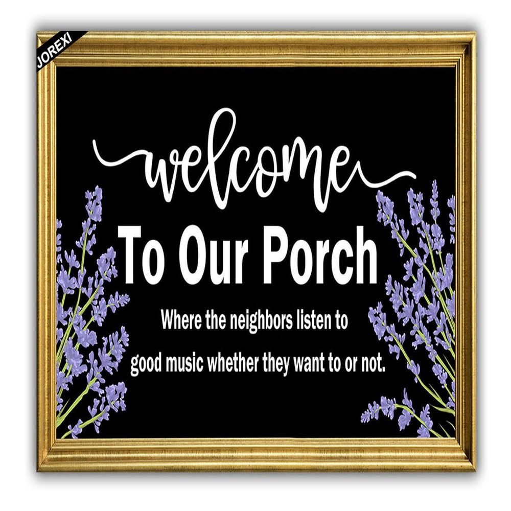 Welcome to Our Porch Door Mat, Funny Welcome Mats for Front Door Indoor/Outdoor Entrance Porch, Farmhouse Rustic Doormat