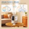LEVOIT Humidifiers for Bedroom Home, Smart Warm and Cool Mist Air Humidifier for Large Room, Auto Customized Humidity, Fast Symptom Relief, Easy Top Fill, Essential Oil, Quiet, OasisMist4.5L, White view 3