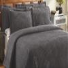 Better Trends Chenille Bedspreads Twin Size, Gray 100% Cotton Chenille Stripe Design Tufted Bedding Coverlet Soft Lightweight, 96"x110" with 1 PC Sham 2 Pieces Set Jullian Collection view 2