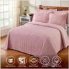 Better Trends Chenille Bedspreads King Size, Pink 100% Cotton Chenille Stripe Design Tufted Bedding Coverlet Soft Lightweight, 120"x110" with 2 King Sham 3 Pieces Set Jullian Collection view 3