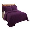 Better Trends Chenille Bedspreads Twin Size, Plum 100% Cotton Chenille Stripe Design Tufted Bedding Coverlet Soft Lightweight, 96"x110" with 1 PC Sham 2 Pieces Set Jullian Collection view 4