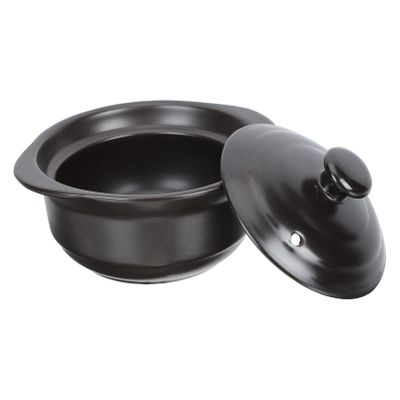 1pc Ceramic Stew Pot - Casserole for Braised Chicken Soup Capacity for Asian Cooking Smooth Non-stick Interior for Home Use