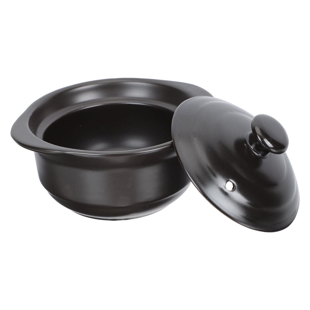 1pc Ceramic Stew Pot - Casserole for Braised Chicken Soup Capacity for Asian Cooking Smooth Non-stick Interior for Home Use