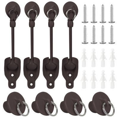 Seprochoo Replacement Shade Parts Bungee End Cap Kit, for Exterior Cordless Roller Shades Outdoor Blinds (2pcs, Brown)
