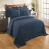 Better Trends Chenille Bedspreads Full/Double Size, Teal 100% Cotton Chenille Stripe Design Tufted Bedding Coverlet Soft Lightweight, 96"x110" with 2 Sham, 3 Pieces Set Jullian Collection view 1