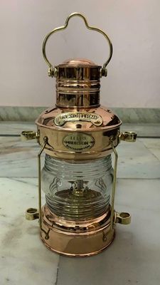 Vintage Brass Copper Oil Lamp Maritime Ship Hanging Lantern Anchor Boat Light Lamp Nautical Brass Copper Oil Lantern Home Decorative