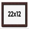 22x12 Shadow Box Brown Mahogany Veneer Solid Wood Display Frame | 1.375 Inch Moulding Width | 1 Inch Rabbet Depth | Complete with UV Acrylic Plexiglass, Backing & Hanging Hardware view 1