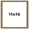 11x15 Frame Gold Kingsley Distressed Solid Wood Picture Frame Width 0.75 Inches | Interior Frame Depth 0.5 Inches | Kingsley Frame with UV Acrylic, Foam Board Backing & Hanging Hardware view 1