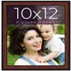 10x12 Frame Executive Brown Round Mahogany Finish Solid Wood Picture Frame | 1.25 Inch Moulding Width | Seeley Frame Complete with UV Acrylic Plexiglass, Foam Board Backing & Hanging Hardware view 1
