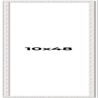 10x48 Frame White Distressed Solid Wood Picture Frame Width 0.75 Inches | Interior Depth 0.5 Inches | Kingsley White Frame Complete with UV Acrylic, Foam Board Backing & Hanging Hardware