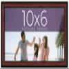 10x6 Frame Executive Brown Round Mahogany Finish Solid Wood Picture Frame | 1.25 Inch Moulding Width | Seeley Frame Complete with UV Acrylic Plexiglass, Foam Board Backing & Hanging Hardware view 1