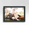 10x15 Frame Black Real Wood Picture Frame Width 1.25 Inches | Interior Frame Depth 0.5 Inches | Gessato Blue Modern Photo Frame Complete with UV Acrylic, Foam Board Backing & Hanging Hardware view 2