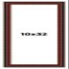 10x32 Frame Mahogany Brown with Gold Trim | Solid Wood Picture Frame Width 1.5 Inches | Interior Depth 0.5 Inches | Charles Executive Frame with UV Acrylic, Foam Board Backing & Hanging Hardware view 1
