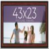 43x23 Frame Executive Brown Round Mahogany Finish Solid Wood Picture Frame | 1.25 Inch Moulding Width | Seeley Frame Complete with UV Acrylic Plexiglass, Foam Board Backing & Hanging Hardware view 1