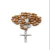 Mondo Cattolico Rosary Beads catholic for Women and Men from Vatican, Confirmation Catholic Rosary in Olive Wood Beads and Holy Spirit Center Medal - Perfect gifts view 1