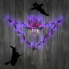 National Tree Company Lighted Sign Decoration, White, Bat, LED Lights, Plug In, Halloween Collection, 23 Inches view 2