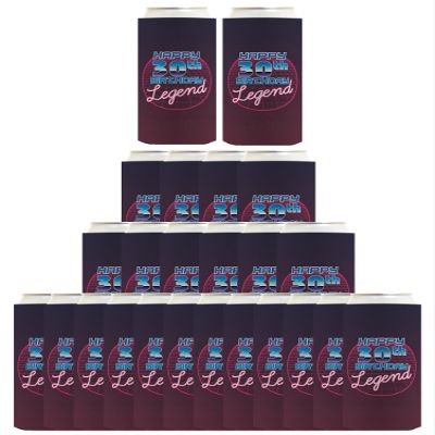 30th Birthday Gifts For Women Happy 30th Birthday Legend 24-Pack Ultra Slim Can Drink Thermocoolers Party Pack