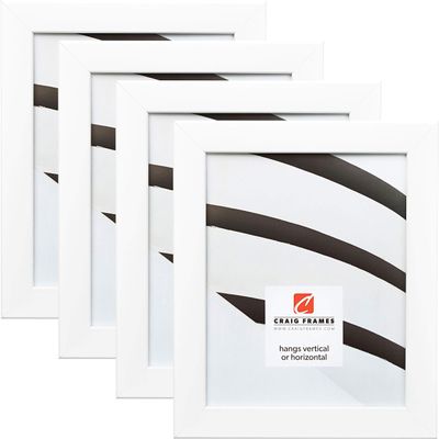 Craig Frames 26267 12 x 18 Inch Picture Frame, White, Set of 4