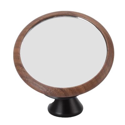 CHICIRIS Espresso Mirror for Bottomless Portafilter, Coffee Rate Observation Reflective Mirror Multi Directional Rotation Visible Coffee Extraction Observation Mirror Walnut