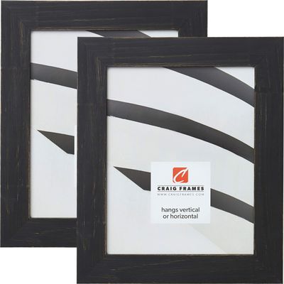 Craig Frames Jasper, 24 x 24 Inch Picture Frame, Country Charcoal Black, Set of 2