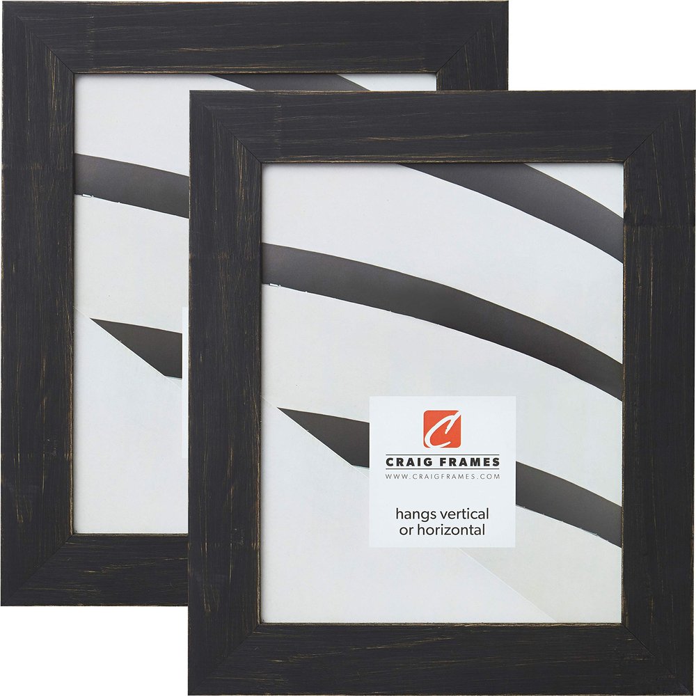 Craig Frames Jasper, 24 x 24 Inch Picture Frame, Country Charcoal Black, Set of 2