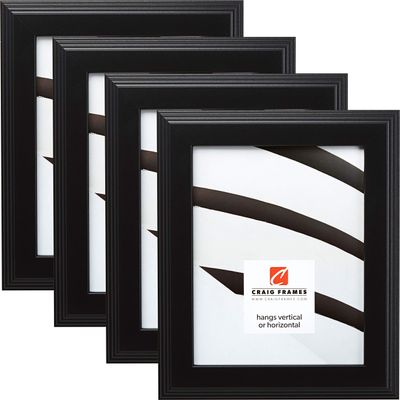 Craig Frames FW4BK 12 x 36 Inch Picture Frame, Contemporary Black, Set of 4