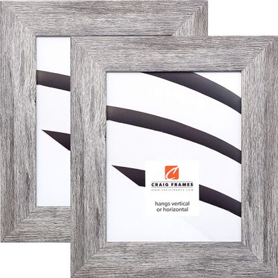 Craig Frames 74030 16 x 24 Inch Picture Frame, Gray Barnwood, Set of 2