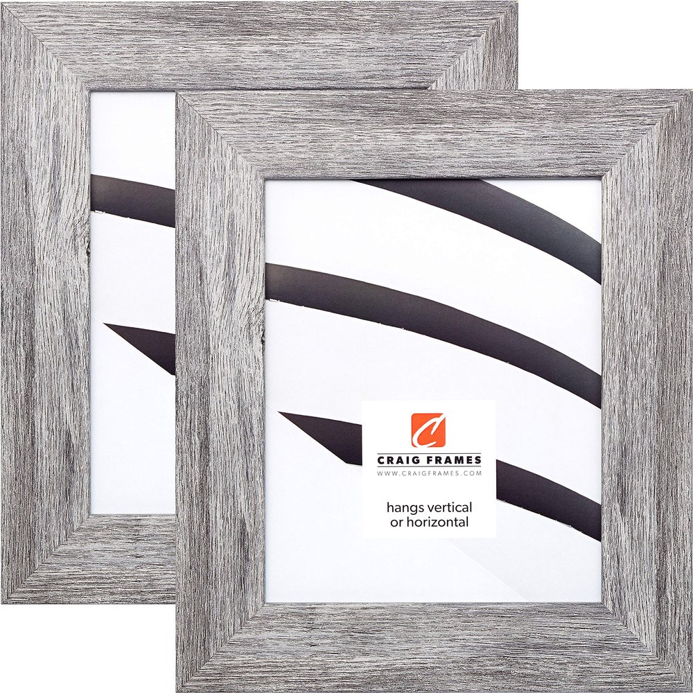 Craig Frames 74030 16 x 22 Inch Picture Frame, Gray Barnwood, Set of 2
