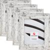 Craig Frames American Barn, 8 x 12 Inch Faux Barnwood Picture Frame, White, Set of 4 view 1