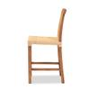 bali & pari Caspia Mid-Century Modern Walnut Brown Mahogany Wood and Natural Rattan Counter Stool view 3