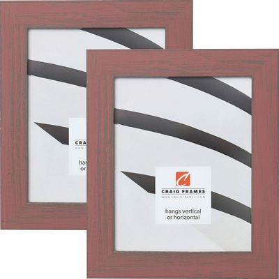 Craig Frames Jasper, 24 x 24 Inch Picture Frame, Country Weathered Red, Set of 2