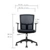 ADIE Office Chair Ergonomic Office Chair Computer Chair Lifting Desk Chair Armchair Comfortable Breathable Mesh Chair Adjustable Work Chair Desk Chair (Color : A) view 2