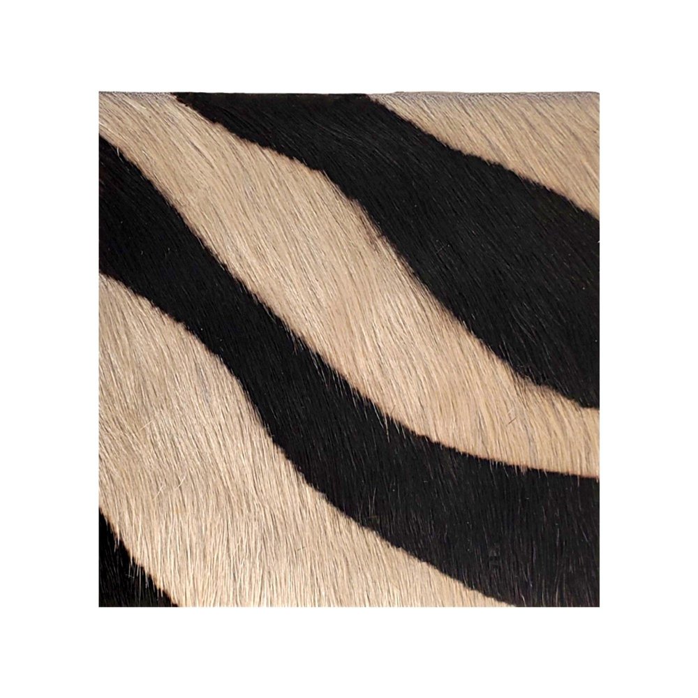 Cowhide Skinny Can, Animal Print Hair On Cowhide, Slim Beer Holder, Drink Huggie, Leather Drink Wrap Huggie (Zebra Print)